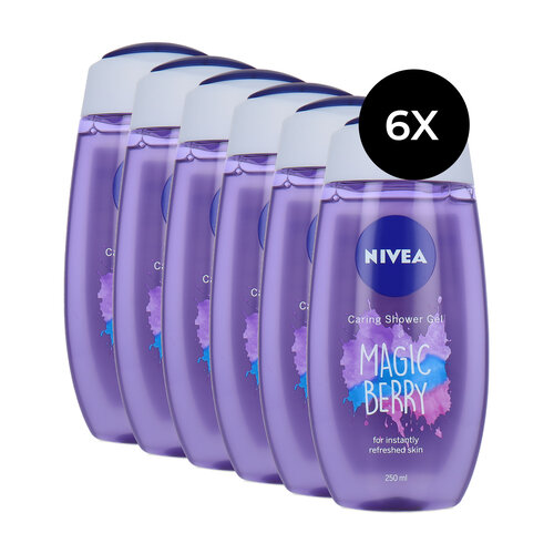 Nivea Magic Berry Shower Gel - 6 x 250 ml