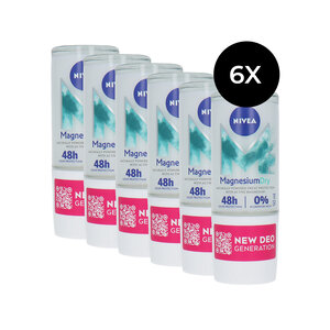 Nivea Magnesium Dry Fresh Deo Roller - 6 x 50 ml