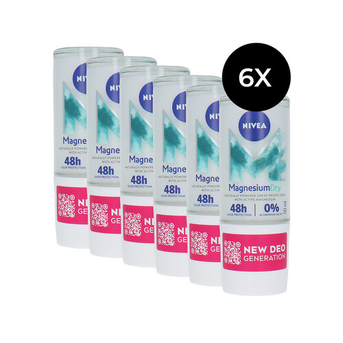 Nivea Nivea Magnesium Dry Fresh Deo Roller - 6 x 50 ml