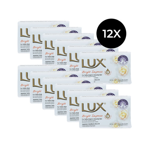 LUX Bright Impress Bar Soap - 12 x 80 g