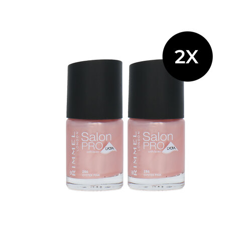 Rimmel Salon Pro Nagellack - 286 Oyster Pink (Satz von 2 Stück)