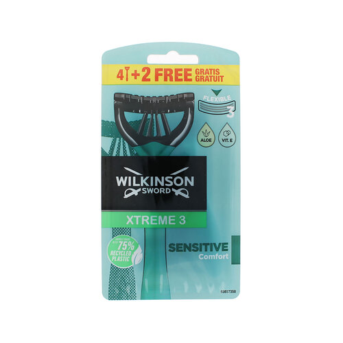 Wilkinson Sword Xtreme 3 Sensitive Comfort Disposable Razors - 6 pieces