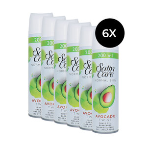 Gillette Satin Care Shave Gel Avocado Twist - 6 x 200 ml Satin Care Shave Gel Avocado Twist - 6 x 200 ml
