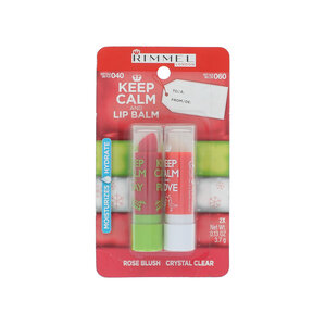 Keep Clam and Lip Balm Duo 2 x 3,7 g - Rose Blush-Crystal Clear