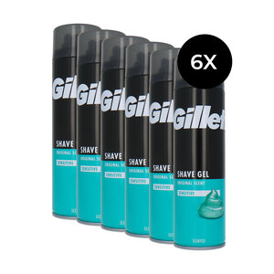 Shave Gel Original Scent Sensitive - 6 x 200 ml