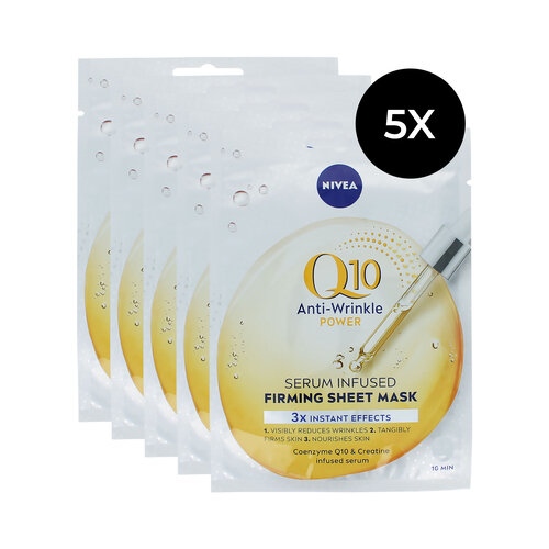 Nivea Q10 Anti-Wrinkle Power Firming Sheet Mask (5er Set)