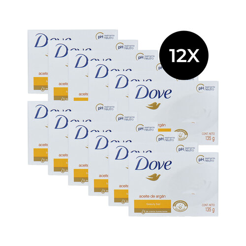 Dove Beauty Bar Argan Oil - 12 x 135 g