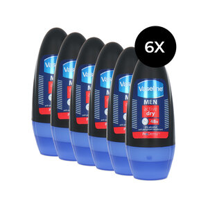 Vaseline Men Active Dry Roll'On Deo - 6 x 50 ml Men Active Dry Roll'On Deo - 6 x 50 ml