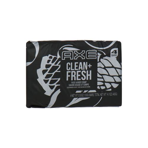 Axe Clean + Fresh Face & Body Soap - 4 x 100 g