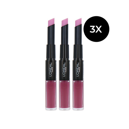 L'Oréal Infallible 24HR 2 Step Lipstick - 218 Wandering Wildberry (3er Set)