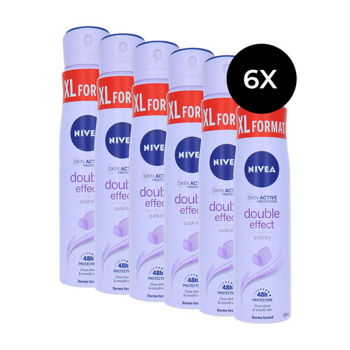 Nivea Double Effect Deodorant Spray XL - 6 x 250 ml