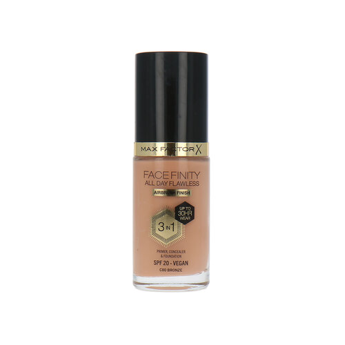 Max Factor Facefinity All Day Flawless 3 in 1 30H Airbrush Finish Foundation - C80 Bronze