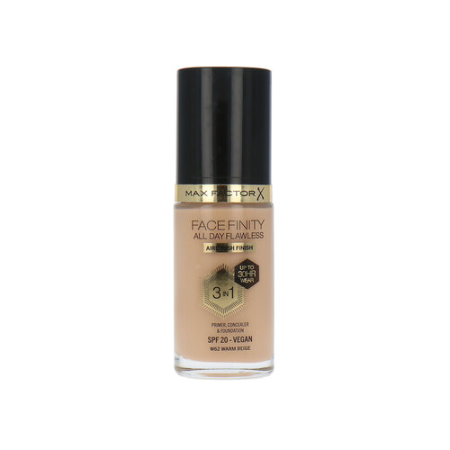 Max Factor Facefinity All Day Flawless 3 in 1 30H Airbrush Finish Foundation - W62 Warm Beige