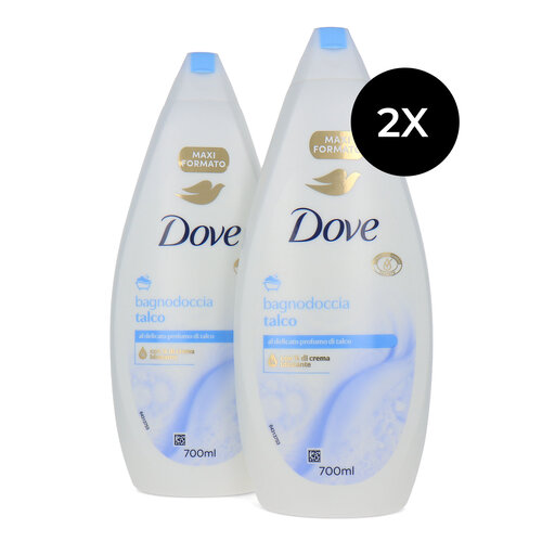 Dove Caring Bath 2 stuks à 700 ml - Talc (Italienischer Tekst) Dove Caring Bath 2 stuks à 700 ml - Talc (Italienischer Tekst)
