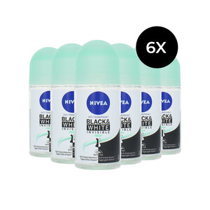 Black & White Invisible Fresh Deo Roller - 6 x 50 ml