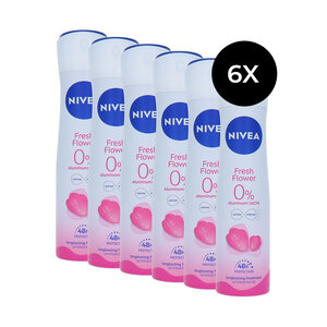 Fresh Flower Deodorant Spray - 6 x 150 ml