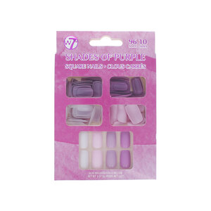 W7 96 Square Nails - Shades Of Purple 96 Square Nails - Shades Of Purple