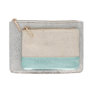 Set of 2 Cosmetic Bags - 17x12x1cm & 23x16x1cm