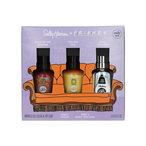 Sally Hansen X Friends Miracle Gel Geschenkset - Yellow Taxi-Stick To The Routine-Top Coat Sally Hansen X Friends Miracle Gel Geschenkset - Yellow Taxi-Stick To The Routine-Top Coat