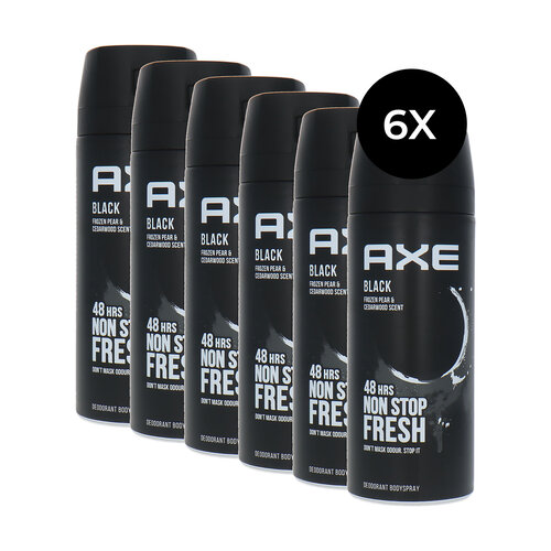 Axe 48 H Fresh Deodorant Spray Black - 6 x 150 ml Axe 48 H Fresh Deodorant Spray Black - 6 x 150 ml