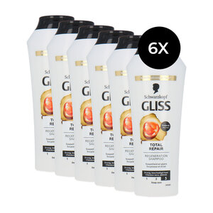 Gliss Total Repair Regeneration Shampoo - 6 x 250 ml