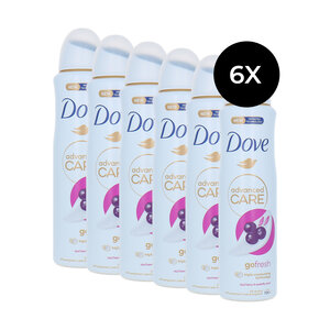 Dove Advanced Care Go Fresh Deodorant Spray Acai Berry & Waterlilly Scent - 6 x 150 ml Advanced Care Go Fresh Deodorant Spray Acai Berry & Waterlilly Scent - 6 x 150 ml