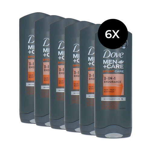 Dove Men + Care 3-in-1 Endurance Body + Face + Hair Wash - 6 x 250 ml Dove Men + Care 3-in-1 Endurance Body + Face + Hair Wash - 6 x 250 ml