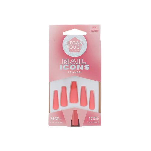 Elegant Touch Nail Icons 24 Nails with Glue - La Angel Elegant Touch Nail Icons 24 Nails with Glue - La Angel