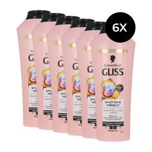 Gliss Split Hair Miracle Sealing Shampoo - 6 x 400 ml