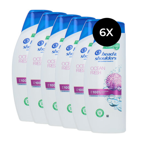 Head & Shoulders Ocean Fresh Anti-Dandruff Shampoo - 6 x 540 ml