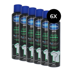 Vaseline Men Double Invisible Pro Derma Deodorant Spray - 6 x 250 ml Men Double Invisible Pro Derma Deodorant Spray - 6 x 250 ml