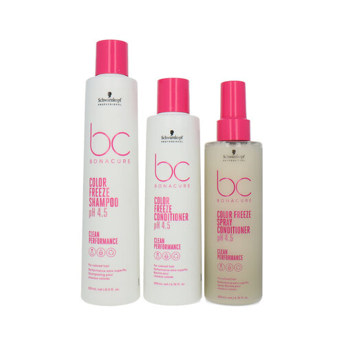 Schwarzkopf Bonacure Color Freeze Shampoo+Conditioner+Spray Conditioner - 250-200-200 ml