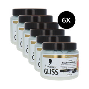 Schwarzkopf Gliss 4-in1 Regeneration Bond-Building Hair Mask - 6 x 400 ml Gliss 4-in1 Regeneration Bond-Building Hair Mask - 6 x 400 ml