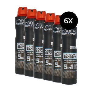 Men Expert Carbon Protect Deodorant Spray - 6 x 250 ml
