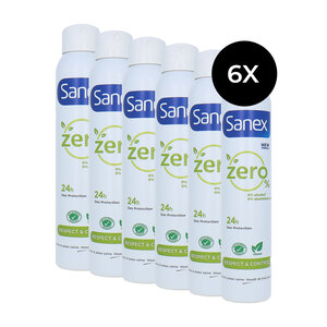Sanex Zero% Respect & Control Deodorant Spray - 6 x 200 ml Zero% Respect & Control Deodorant Spray - 6 x 200 ml