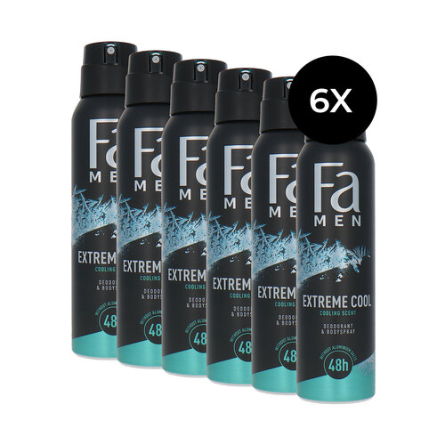 Fa Men Extreme Cool Deodorant Spray - 6 x 150 ml