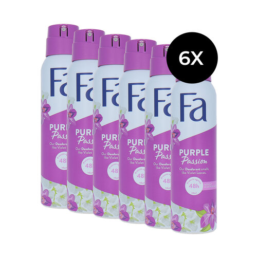 Fa Purple Passion Deodorant Spray - 6 x 150 ml Fa Purple Passion Deodorant Spray - 6 x 150 ml