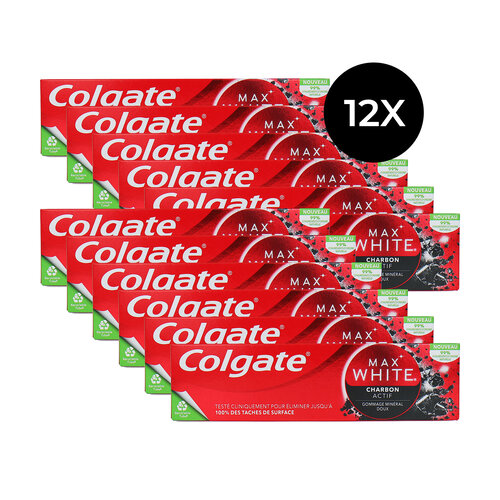 Colgate Max White Active Charcoal Toothpaste - 12 x 75 ml Colgate Max White Active Charcoal Toothpaste - 12 x 75 ml