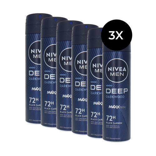Nivea Men Deep Darkwoord Deodorant Spray - 6 x 150 ml Nivea Men Deep Darkwoord Deodorant Spray - 6 x 150 ml