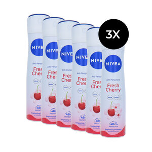 Fresh Cherry Deodorant Spray - 6 x 150 ml