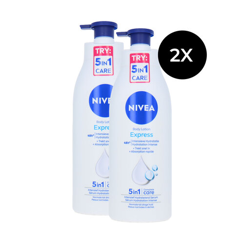 Nivea Express Body Lotion - 2 x 400 ml (Für Normale bis trockene Haut) Nivea Express Body Lotion - 2 x 400 ml (Für Normale bis trockene Haut)