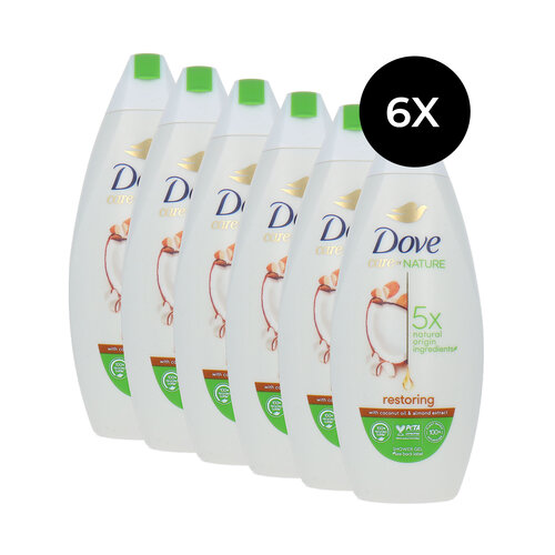 Dove Care By Nature Restoring Shower Gel - 6 x 225 ml Dove Care By Nature Restoring Shower Gel - 6 x 225 ml