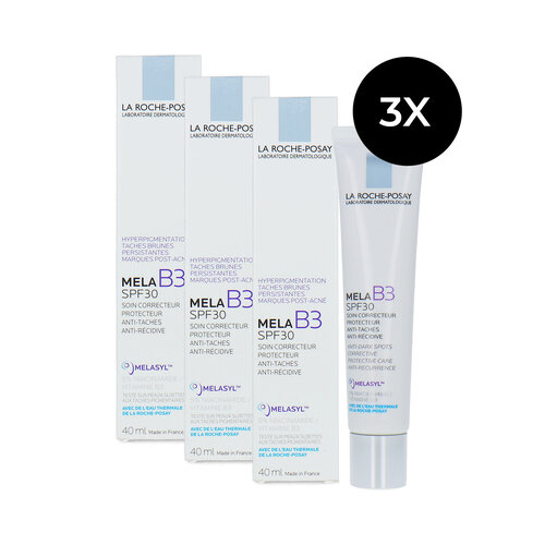 La Roche-Posay Mela B3 SPF 30 Anti-Dark Spots Cream - 3 x 40 ml