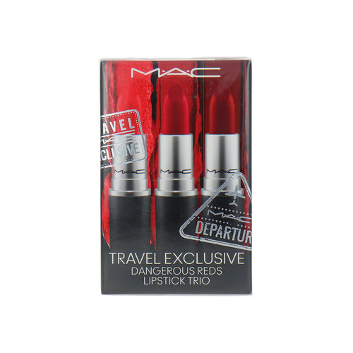 MAC Cosmetics Dangerous Reds Lipstick Trio Travel Set - 607-707-602 MAC Cosmetics Dangerous Reds Lipstick Trio Travel Set - 607-707-602