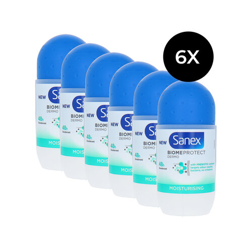 Sanex Biome Protect Dermo Deo Roller - 6 x 50 ml Sanex Biome Protect Dermo Deo Roller - 6 x 50 ml