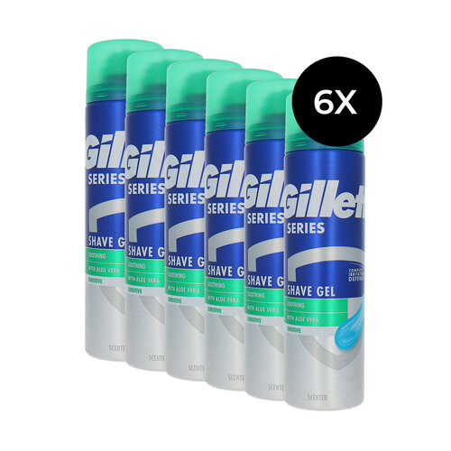 Gillette Men Series Soothing Shave Gel - 6 x 200 ml Gillette Men Series Soothing Shave Gel - 6 x 200 ml