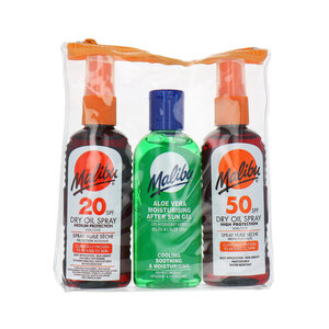 Malibu Travel Pack Dry Oil Spray SPF 20/50 + Aftersun - 3 x 100 ml Travel Pack Dry Oil Spray SPF 20/50 + Aftersun - 3 x 100 ml