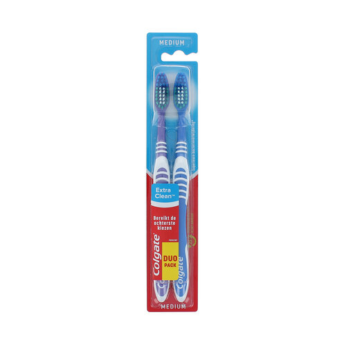 Colgate Extra Clean Duo Pack Toothbrushes - Medium
