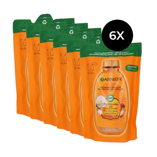 Garnier Loving Blends The Marvelous Oils Shampoo Refill - 6 x 250 ml Garnier Loving Blends The Marvelous Oils Shampoo Refill - 6 x 250 ml