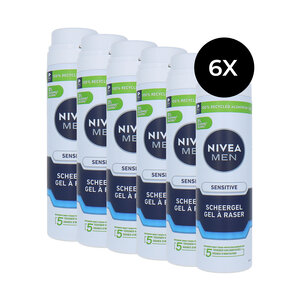 Men Sensitive Shaving Gel - 6 x 200 ml